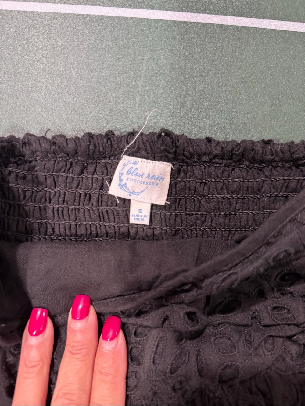 Blue Rain Black Eyelet Circle Skirt - Picture 3 of 3